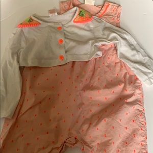 Cat & Jack outfit romper and cardigan size 18m